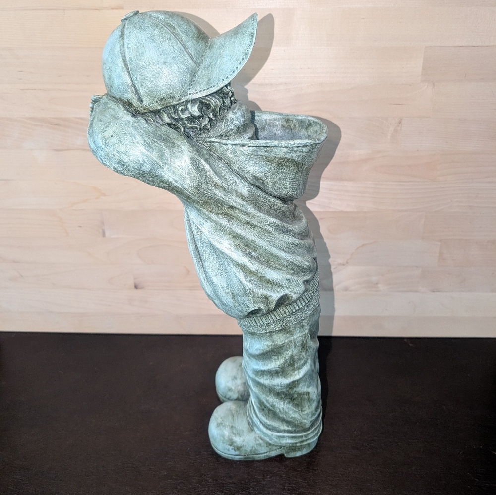 Rustic Green Garden Statue